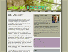 Tablet Screenshot of cedarlifeacademy.com